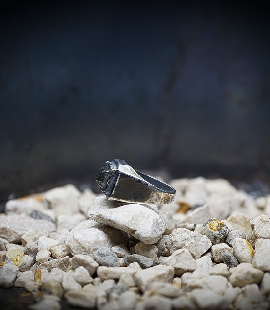 Bague argent et quarts rutille pièce unique Lovely Storm.