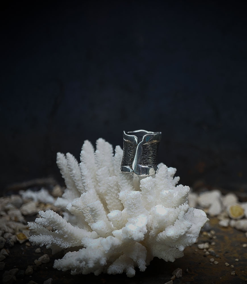 Bague en argent massif piéce unique Lovely Storm