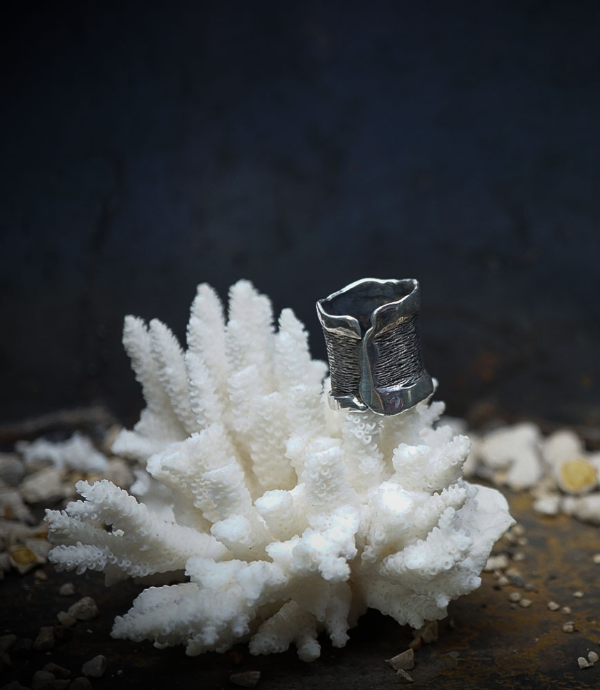 Bague en argent massif piéce unique Lovely Storm