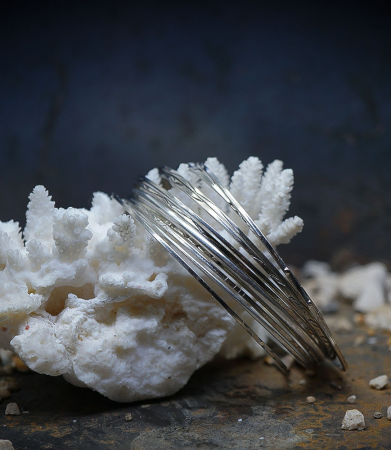 Bracelets joncs empilables en argent sterling, parure de joncs en argent sterling, 11 joncs joncs fins empilables, parure de bra