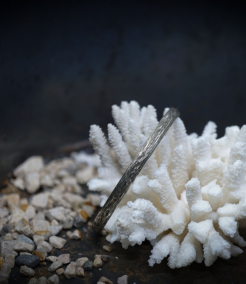 Bracelet argent martelet pièce unique Lovely Storm.