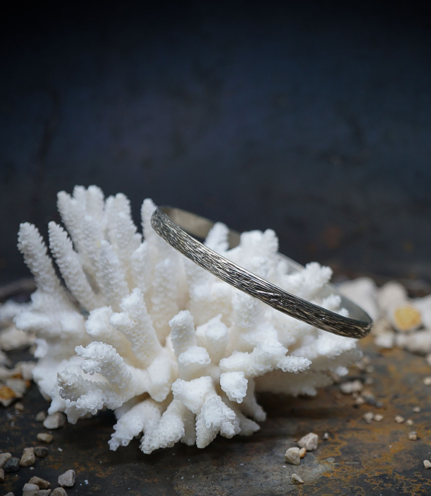 Bracelet argent martelet pièce unique Lovely Storm.