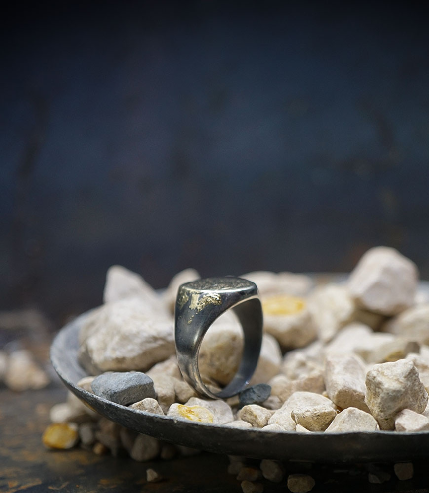 Bague en argent et or piece unique (Lovely Storm Collection)