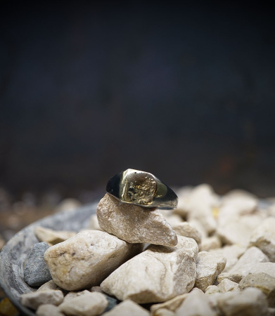 Bague en argent et or (piece unique  Lovely Storm).