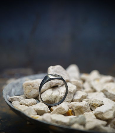 Bague en argent et or (piece unique  Lovely Storm).