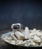 Bague rubis et argent massif (piece unique Krazystones).