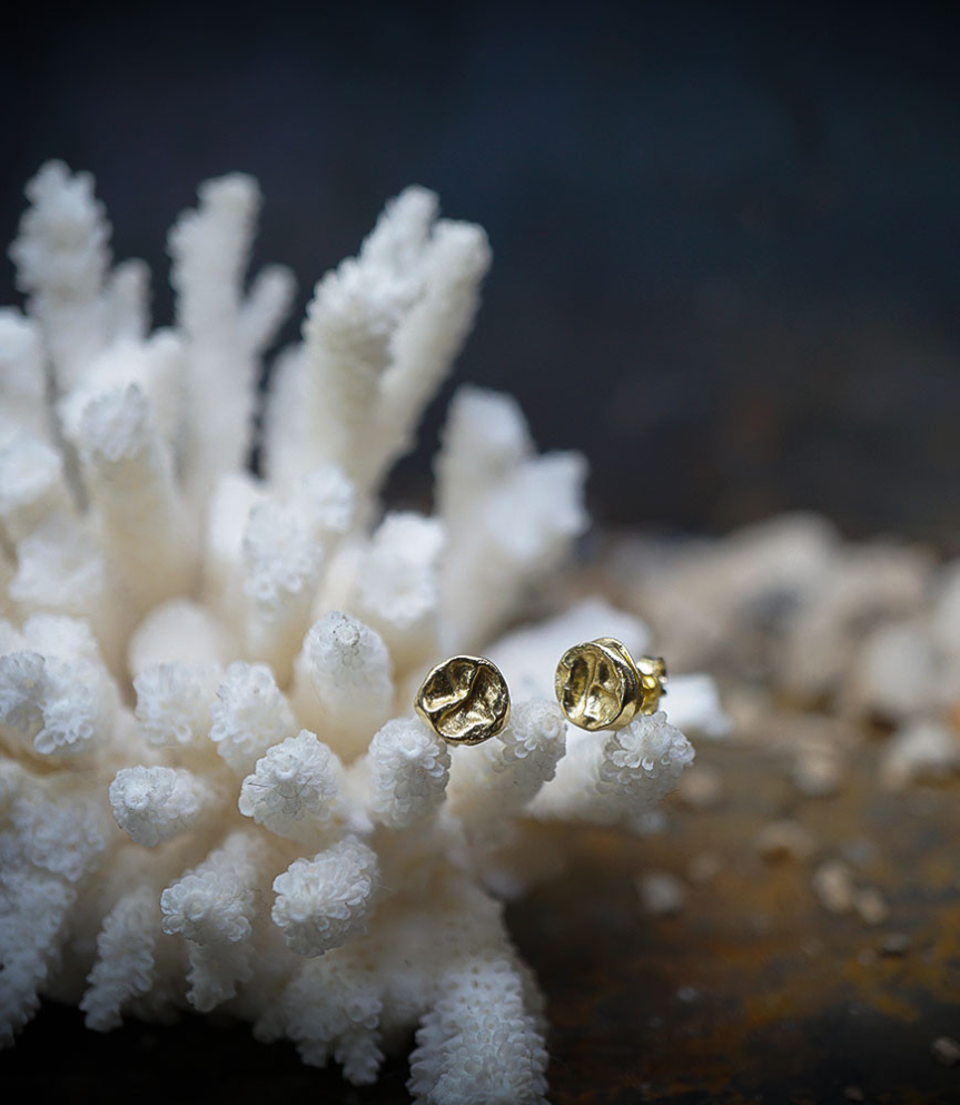 Lovely Storm Collection - 18 KT Gold Earrings.