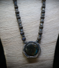 Collier Labradorite en Argent Massif piéce unique Lovely Storm.