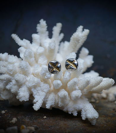 Boucles d'oreilles Lovely Storm en or et argent.