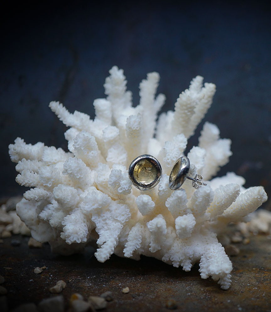 Boucles d'oreilles Lovely Storm en or et argent.