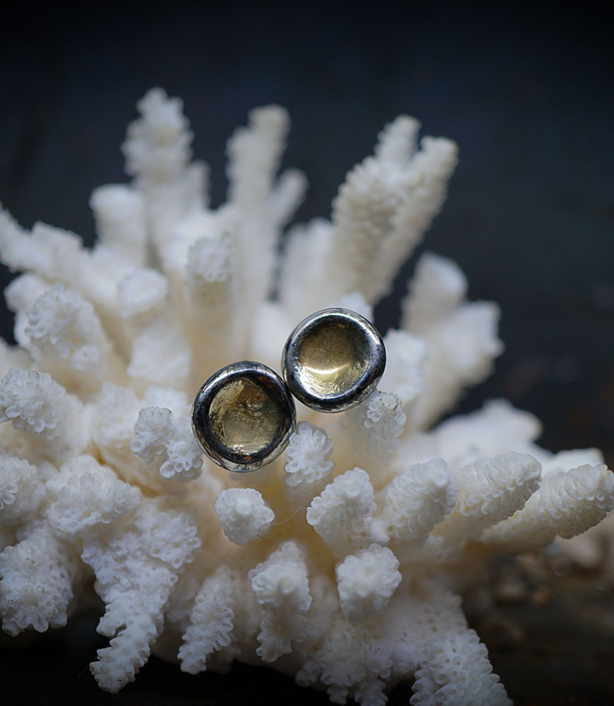 Boucles d'oreilles Lovely Storm en or et argent.