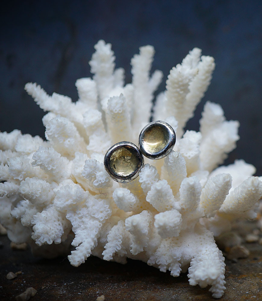 Boucles d'oreilles Lovely Storm en or et argent.