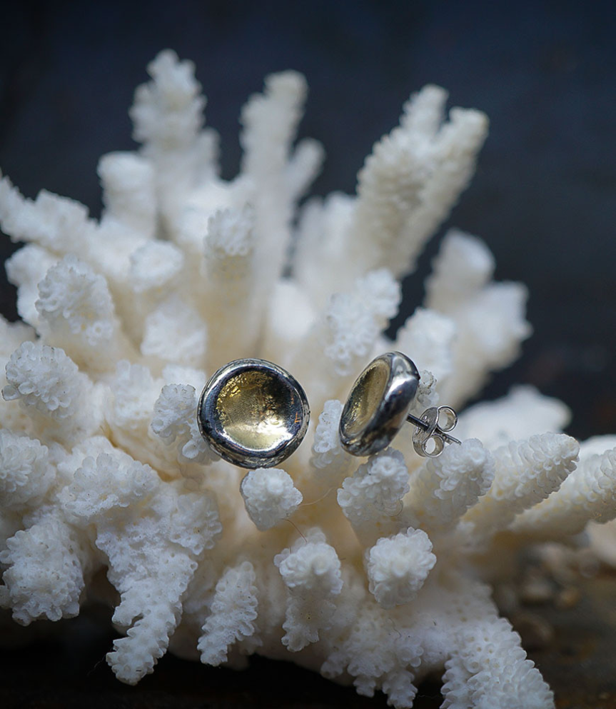 Boucles d'oreilles Lovely Storm en or et argent.