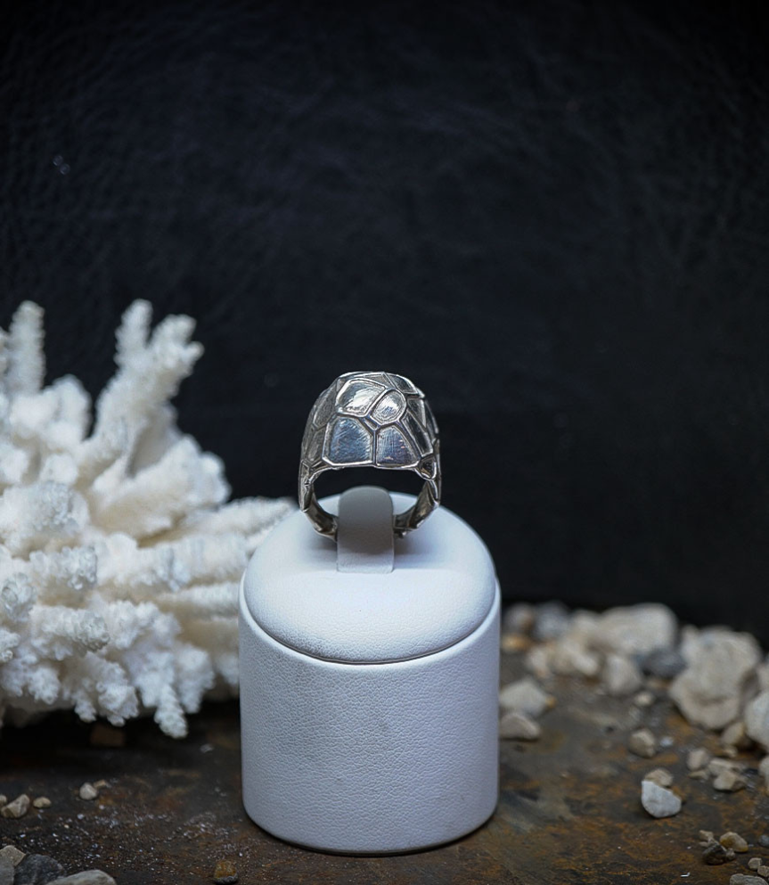 Bague de créatrice en argent pièce unique signé Lovely Storm