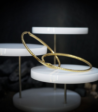 Lovely Storm Collection - Boucles d'oreilles en Or 18 KT.  Matière: Or 750/1000 Pierre:  Non Poids: 3,4 grammes