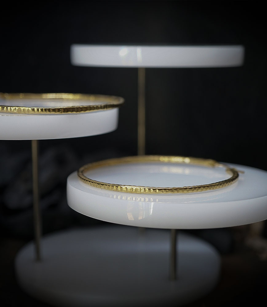 Lovely Storm Collection - Boucles d'oreilles en Or 18 KT.  Matière: Or 750/1000 Pierre:  Non Poids: 3,4 grammes