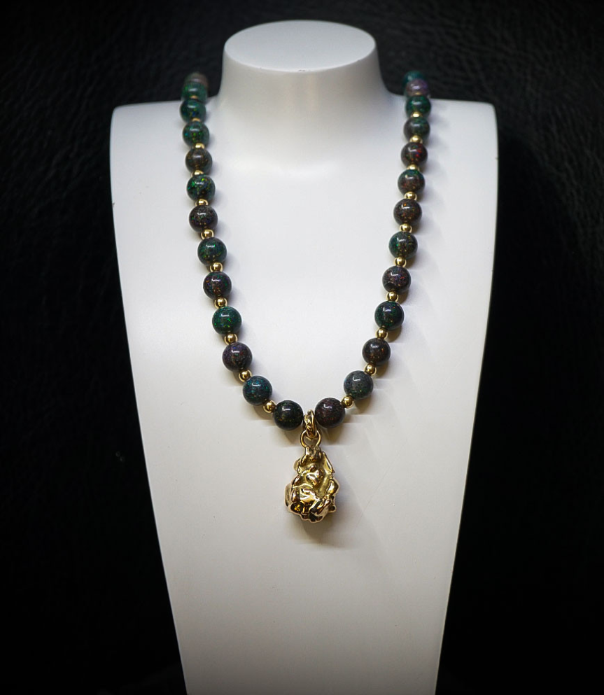 Collier Opale et Or 18 KT piéce unique Krazy Stones