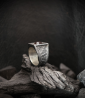 Bague en Argent massif et Oeil de taureau piéce unique créé dans mon atelier.