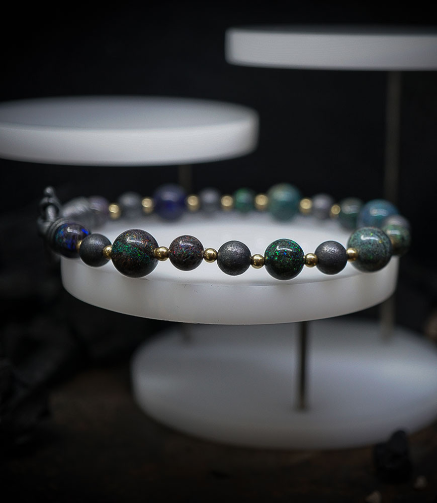 Bracelet Opale en Or et argent piéce unique Krazy Stones