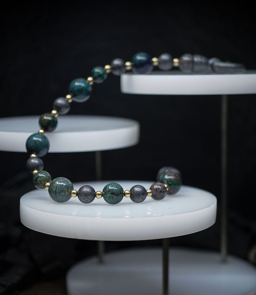 Bracelet Opale en Or et argent piéce unique Krazy Stones
