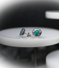 Lovely Storm Collection - Boucles d'oreilles en Argent Massif et turquoise.