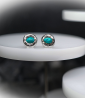 Lovely Storm Collection - Boucles d'oreilles en Argent Massif et turquoise.