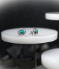 Lovely Storm Collection - Boucles d'oreilles en Argent Massif et turquoise.