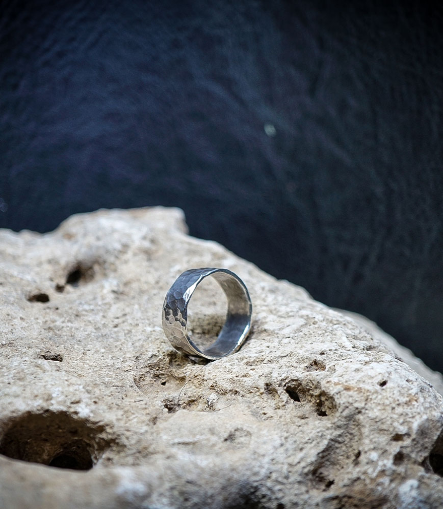 Solid Silver Hammer Ring Material: 925/1000 Sterling Silver Stone: None Weight: 6.6 grams: Lovely Storm Collection