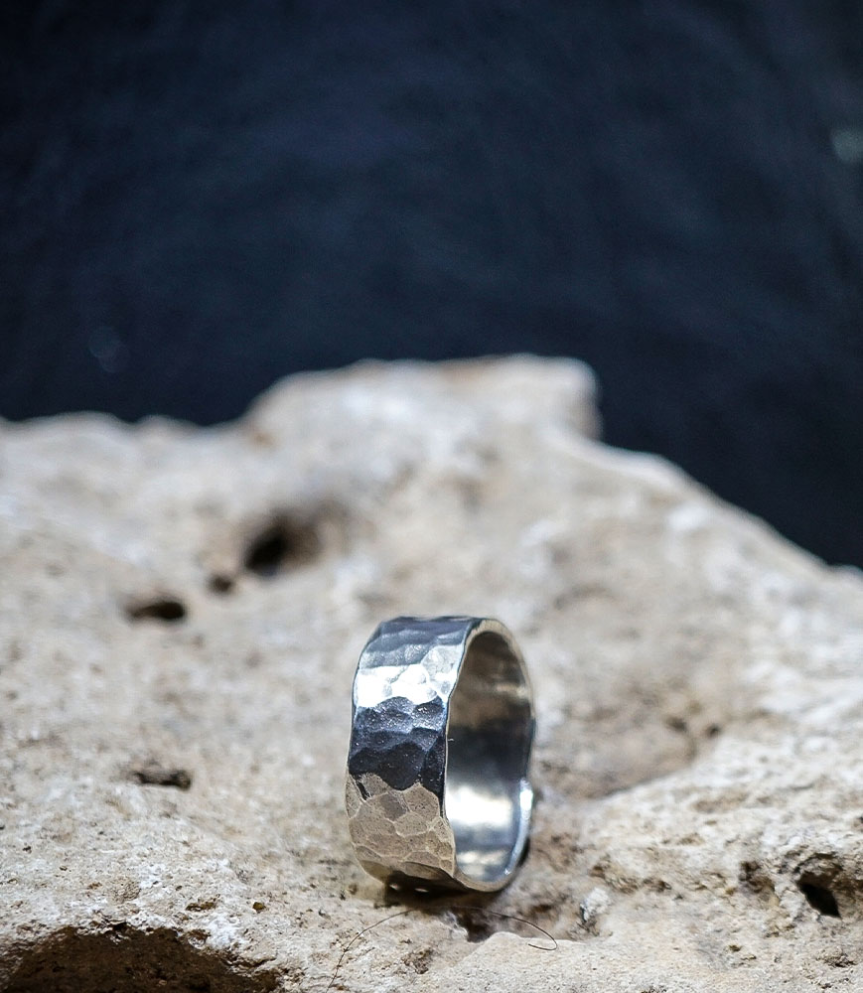 Solid Silver Hammer Ring Material: 925/1000 Sterling Silver Stone: None Weight: 6.6 grams: Lovely Storm Collection