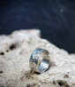 Lovely Storm Collection - Sterling Silver Hammered Ring    Material: 925 Sterling Silver  Stone: No  Weight: 7.1 grams