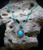 Collier Turquoise en Argent Massif