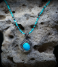 Collier Turquoise en Argent Massif