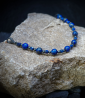 Bracelet lapis lazuli
Matière:  Argent 925/1000 (4,1 grammes)
Pierre: Lapis Lazuli
Poids: 4,1 grammes