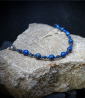 Bracelet lapis lazuli
Matière:  Argent 925/1000 (4,1 grammes)
Pierre: Lapis Lazuli
Poids: 4,1 grammes