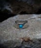 Sterling Silver and Turquoise Rings  Material: Sterling Silver 925/1000 Stone: Turquoise (1.5 carats) Weight: 6.7 grams
