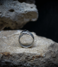 Bagues Argent Massif et opsidienne  Matière: Argent massif 925/1000 Pierre:  Opsidienne (1.40 carats) Poids: 20,5 grammes