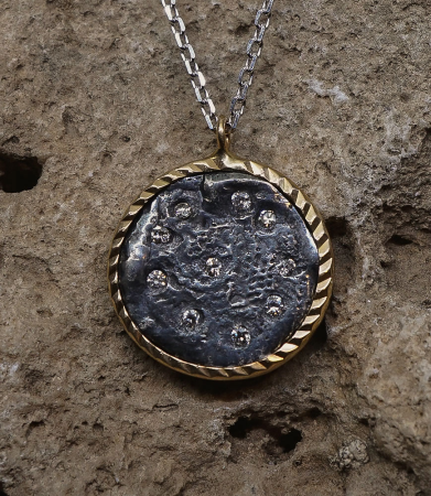 Lovely Storm Collection - Collier Diamant en Or et Argent Massif.  Matière: Argent 925/1000 (4,8 grammes) Or 750/1000 (1,2 gramm