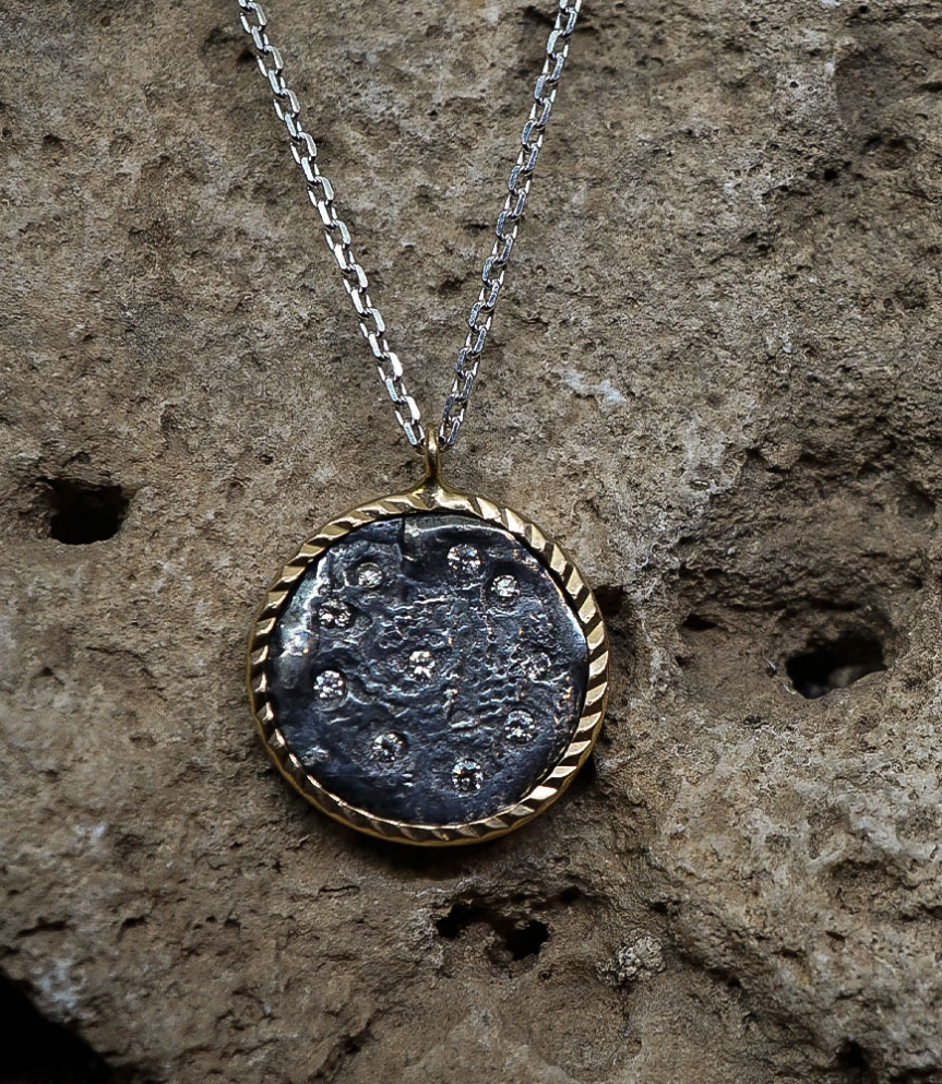 Lovely Storm Collection - Collier Diamant en Or et Argent Massif.  Matière: Argent 925/1000 (4,8 grammes) Or 750/1000 (1,2 gramm
