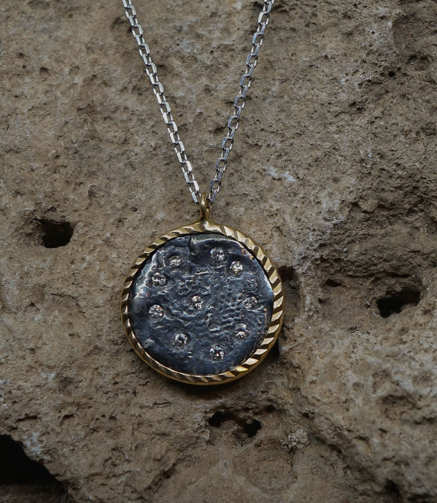 Lovely Storm Collection - Collier Diamant en Or et Argent Massif.  Matière: Argent 925/1000 (4,8 grammes) Or 750/1000 (1,2 gramm