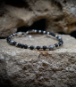 Lovely Storm Collection - Bracelet mètèorite et onyx Matière:  Argent 925/1000 (3,9 grammes) Pierre:  Mètèorite et Onyx Poids: 3