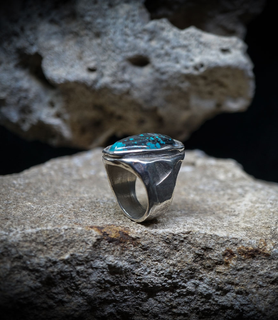 Geologic Collection - Sterling Silver and Turquoise Rings    Material: 925/1000 Sterling Silver  Stone: Turquoise (4.90 carats) 