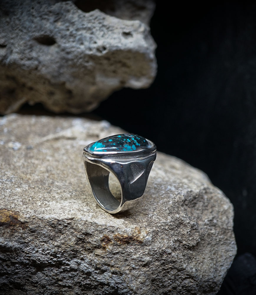 Geologic Collection - Sterling Silver and Turquoise Rings    Material: 925/1000 Sterling Silver  Stone: Turquoise (4.90 carats) 