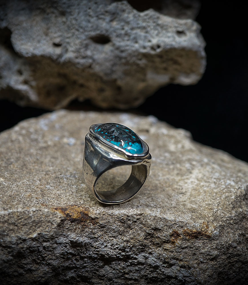 Geologic Collection - Sterling Silver and Turquoise Rings    Material: 925/1000 Sterling Silver  Stone: Turquoise (4.90 carats) 
