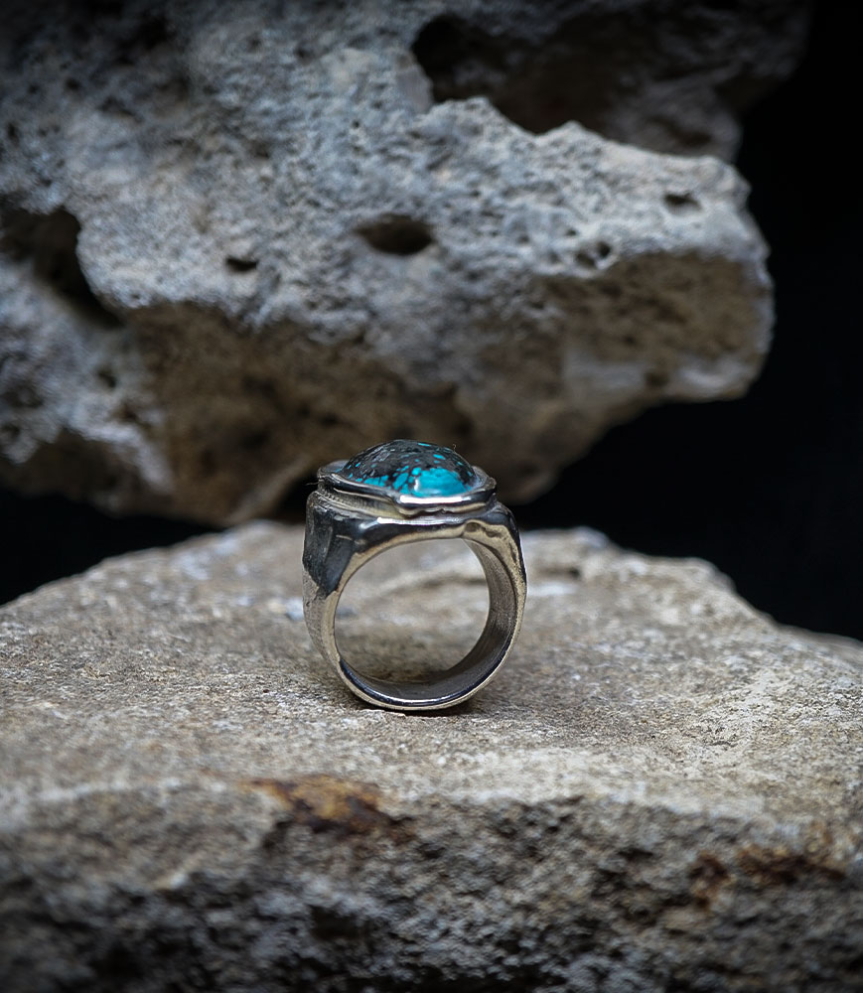 Geologic Collection - Sterling Silver and Turquoise Rings    Material: 925/1000 Sterling Silver  Stone: Turquoise (4.90 carats) 