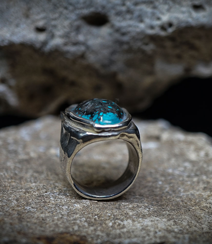Geologic Collection - Sterling Silver and Turquoise Rings    Material: 925/1000 Sterling Silver  Stone: Turquoise (4.90 carats) 
