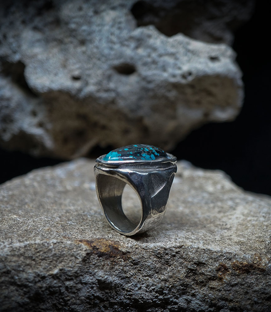Geologic Collection - Sterling Silver and Turquoise Rings    Material: 925/1000 Sterling Silver  Stone: Turquoise (4.90 carats) 