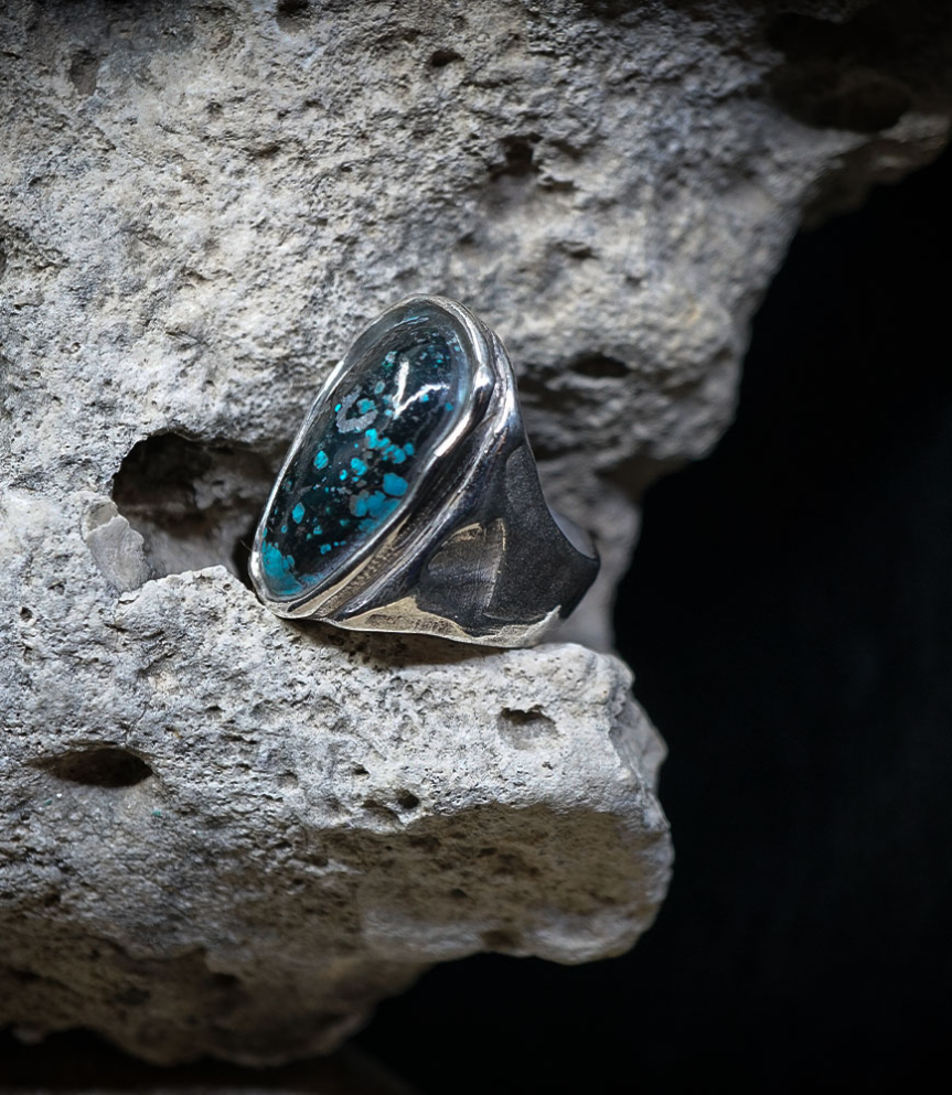 Geologic Collection - Sterling Silver and Turquoise Rings    Material: 925/1000 Sterling Silver  Stone: Turquoise (4.90 carats) 