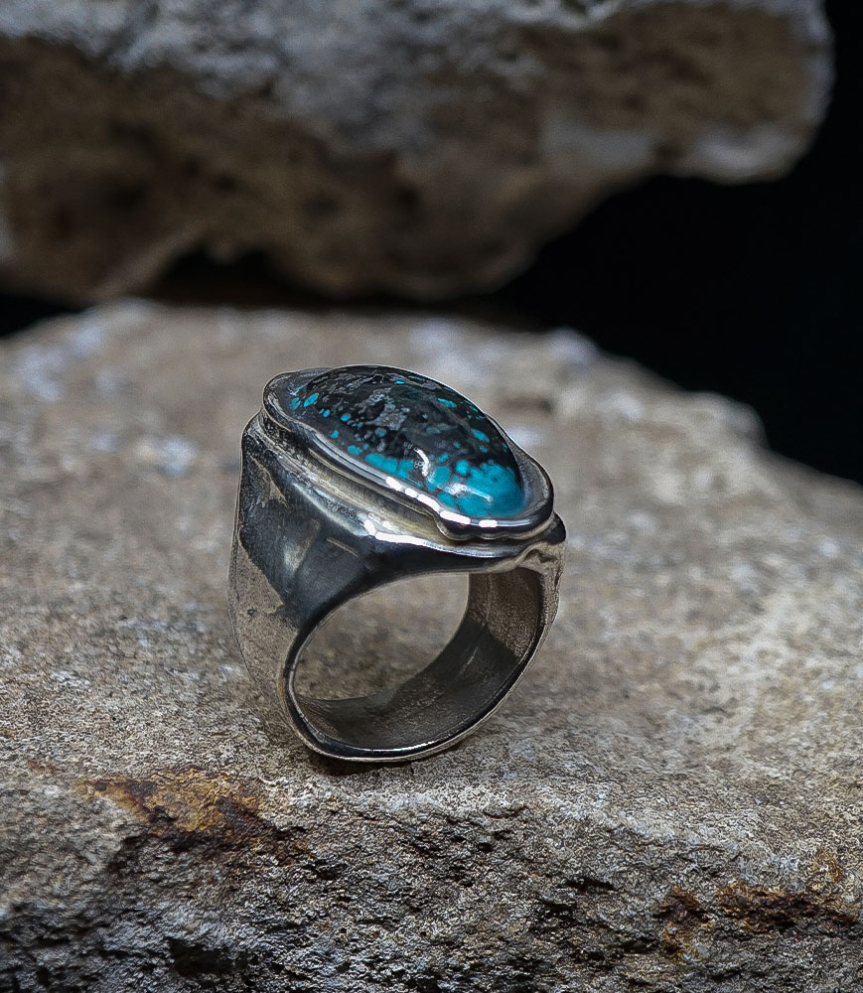 Geologic Collection - Sterling Silver and Turquoise Rings    Material: 925/1000 Sterling Silver  Stone: Turquoise (4.90 carats) 