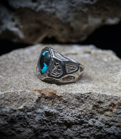 Geologic Collection - Sterling Silver and Turquoise Rings    Material: Sterling Silver 925/1000  Stone: Turquoise (3.1 carats)  