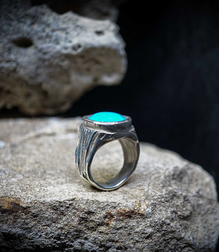 Geologic Collection - Sterling Silver and Turquoise Rings    Material: 925/1000 Sterling Silver  Stone: Turquoise (3.70 carats) 